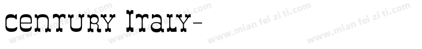century Italy字体转换